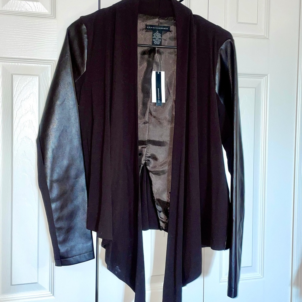 NWT Deep Brown Blazer Jacket Asymmetrical